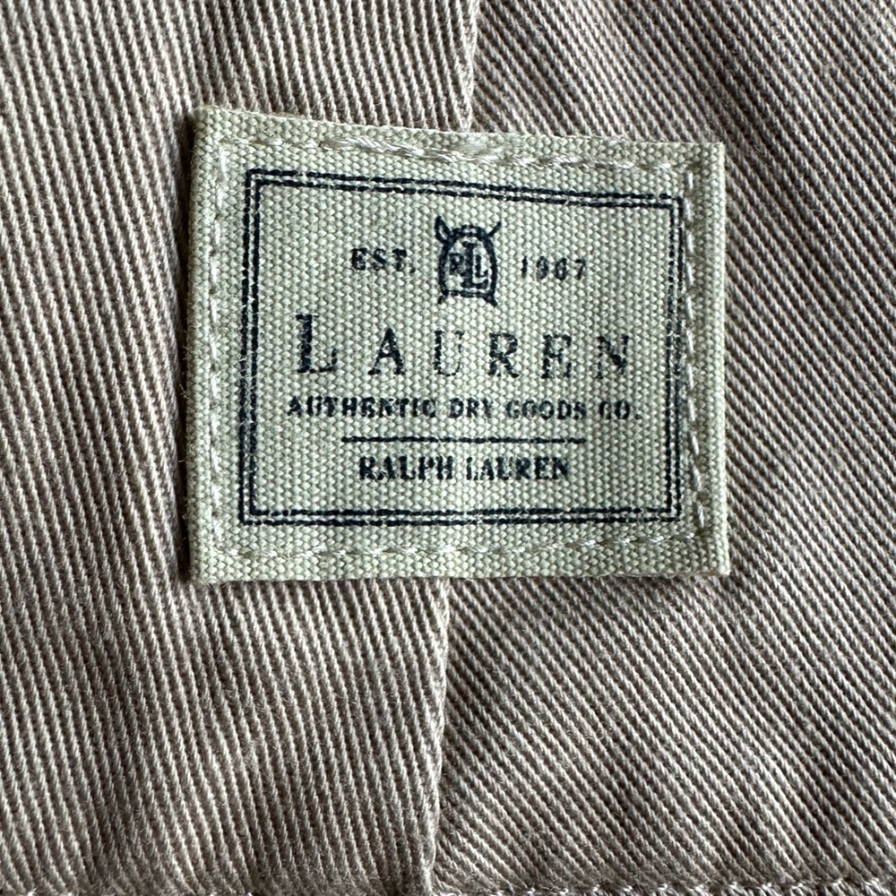Lauren Ralph Lauren | Womens Size 2P Kakhi Gold Buttons High Rise Bermuda Shorts - Picture 10 of 15